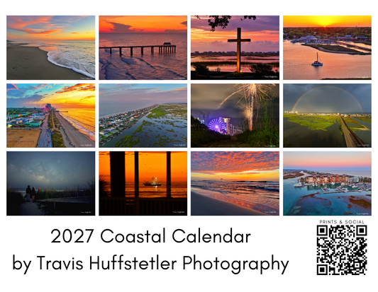 (PRE-SALE) 2027 Coastal Wall Calendar by Travis Huffstetler