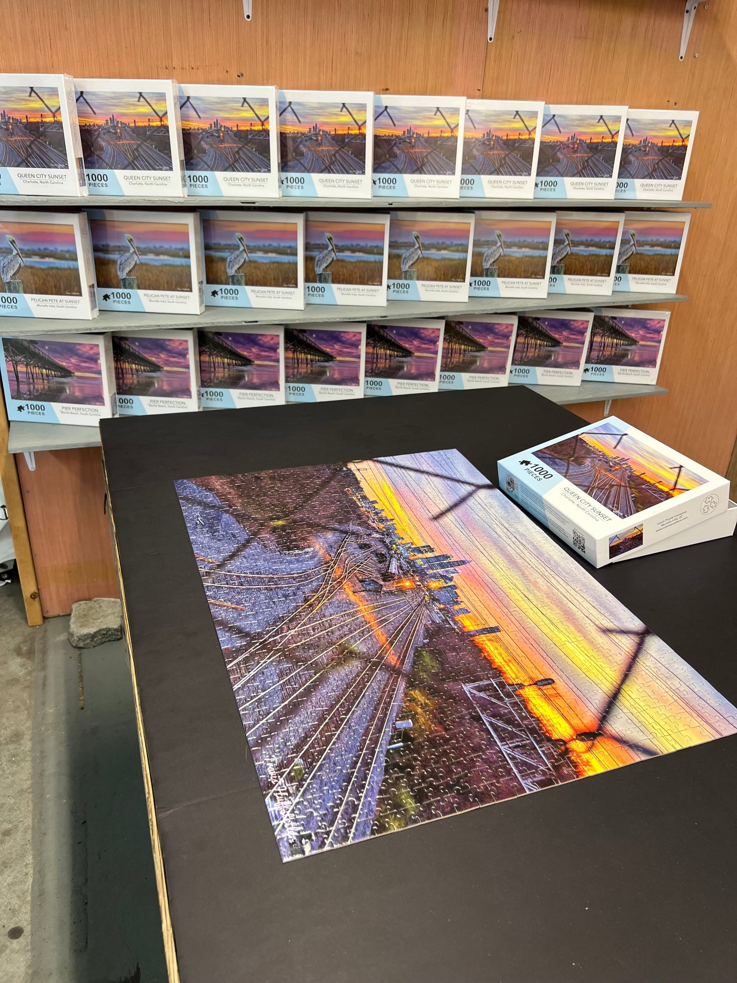 Jigsaw Puzzle Charlotte Queen City Sunset - 1000 Pieces Puzzle - Travis Huffstetler Photography