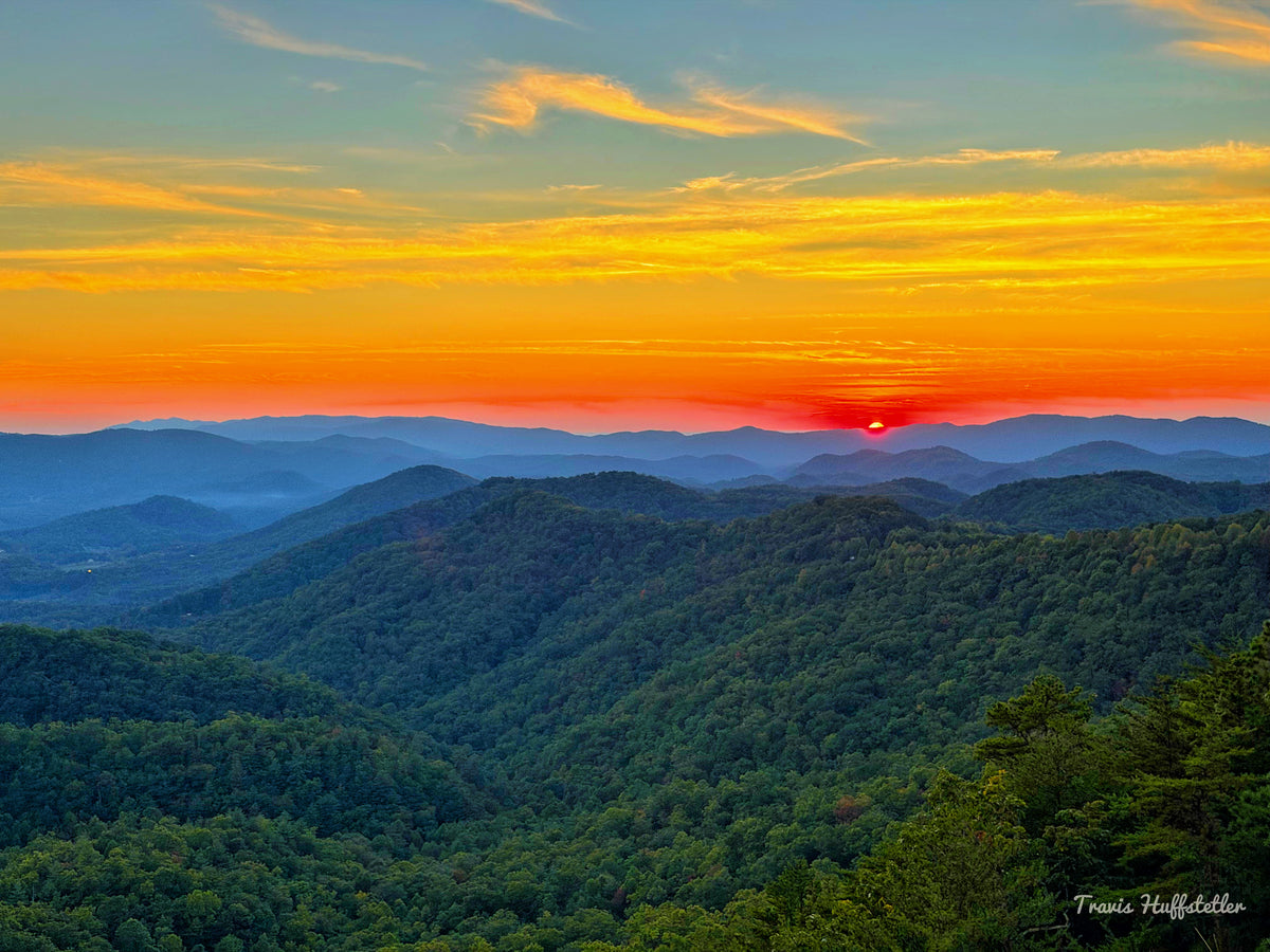 Smoky Mountain Fire | 8.5x11 Signed Limited Edition Fine Art Print | #011 American Road Collection