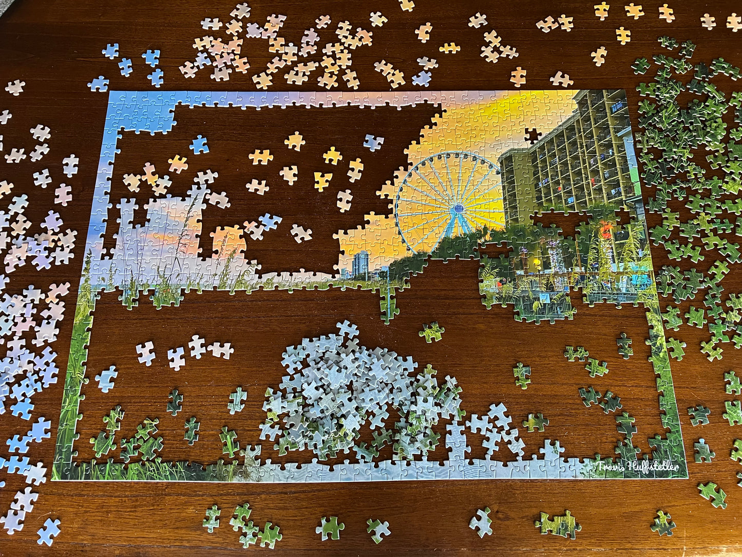 Jigsaw Puzzle SkyWheel Sunset - 1000 Pieces Puzzle - Travis Huffstetler Photography