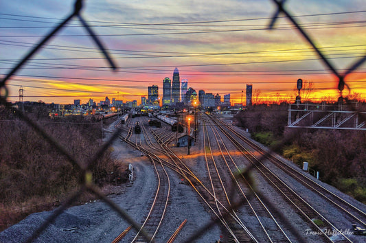 Jigsaw Puzzle Charlotte Queen City Sunset - 1000 Pieces Puzzle - Travis Huffstetler Photography
