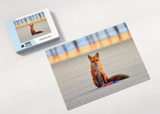 Jigsaw Puzzle Patriotic Fox - 500 Pieces Puzzle - Travis Huffstetler Photography