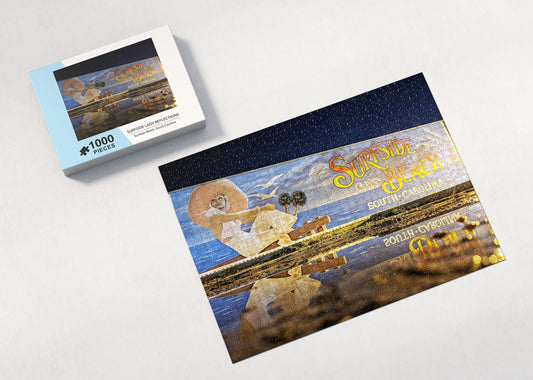Jigsaw Puzzle Surfside Lady Reflections - 500 Pieces Puzzle - Travis Huffstetler Photography