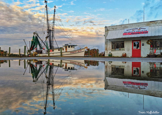 Jigsaw Puzzle Shrimp Boat Reflections - 1000 Pieces Puzzle - Travis Huffstetler Photography