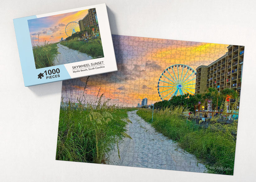 Jigsaw Puzzle SkyWheel Sunset - 1000 Pieces Puzzle - Travis Huffstetler Photography