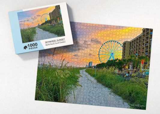 Jigsaw Puzzle SkyWheel Sunset - 1000 Pieces Puzzle - Travis Huffstetler Photography