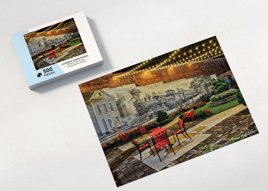 Jigsaw Puzzle Conway Train Mural - 500 Pieces Puzzle - Travis Huffstetler Photography