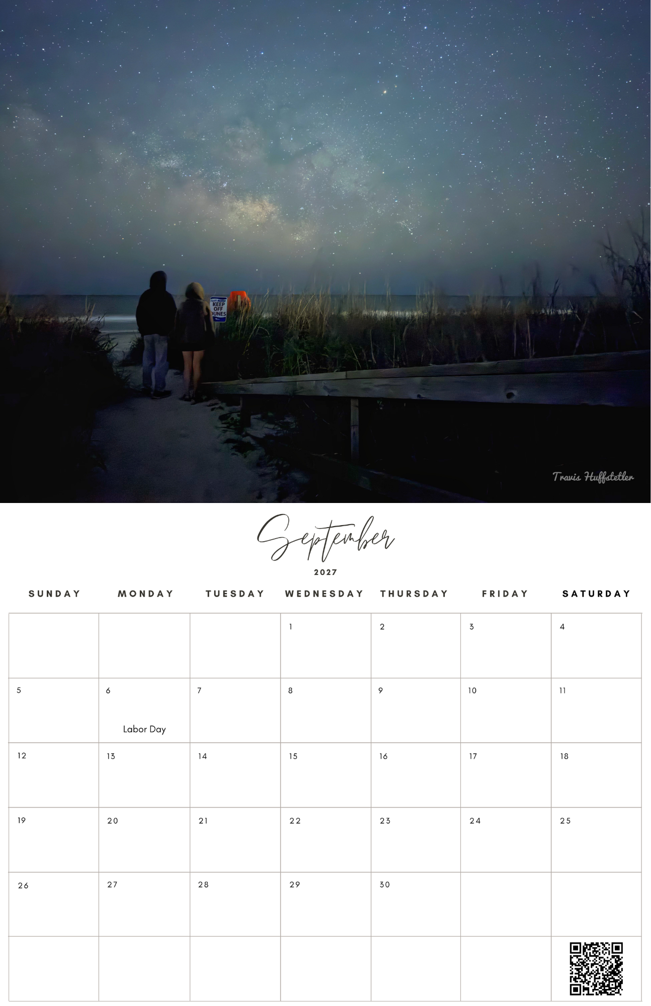 (PRE-SALE) 2027 Coastal Wall Calendar by Travis Huffstetler