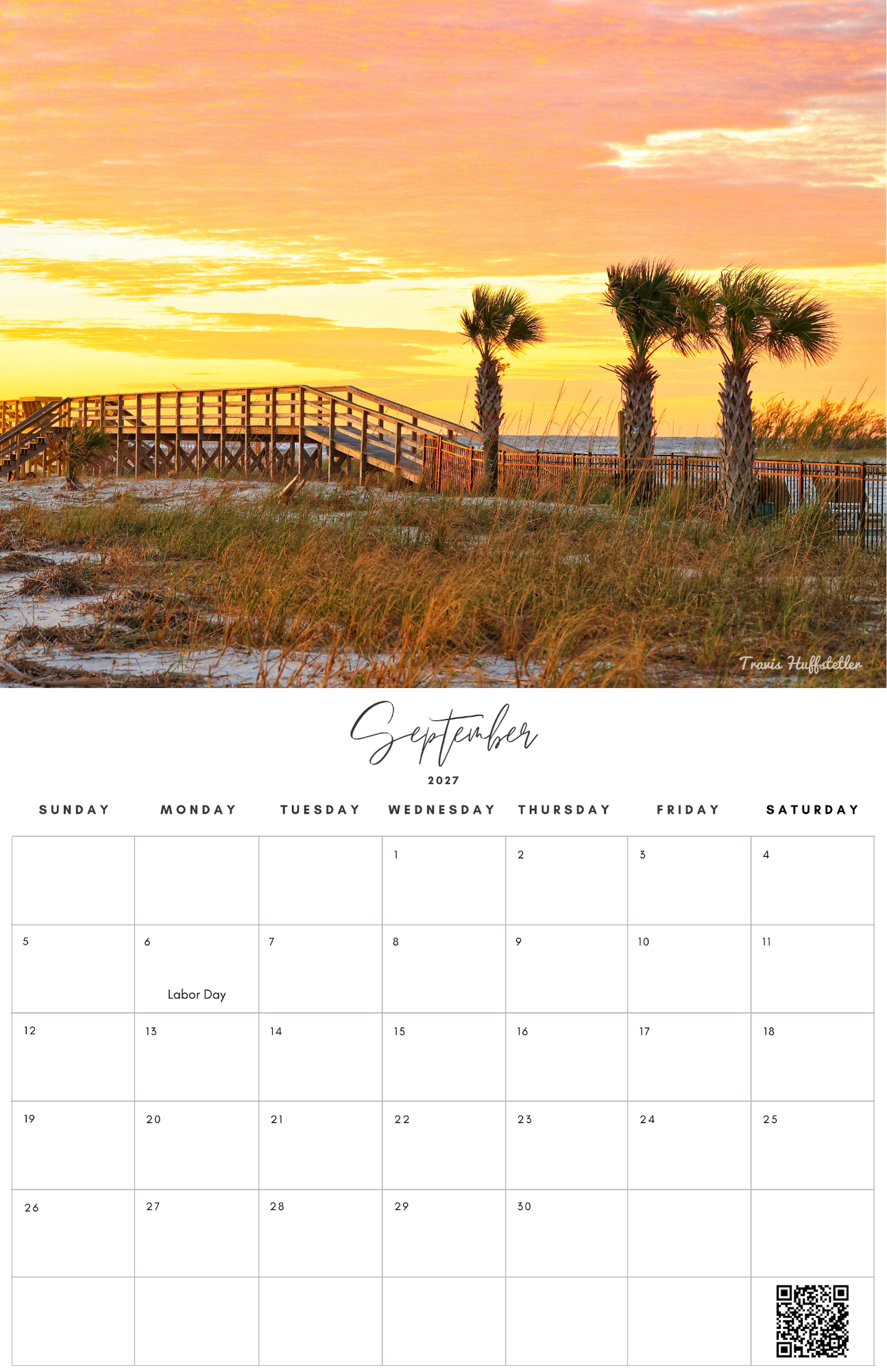 (PRE-SALE) 2027 Pawleys Island Calendar by Travis Huffstetler