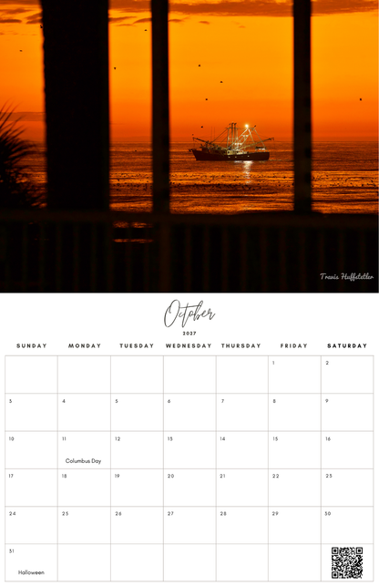 (PRE-SALE) 2027 Coastal Wall Calendar by Travis Huffstetler