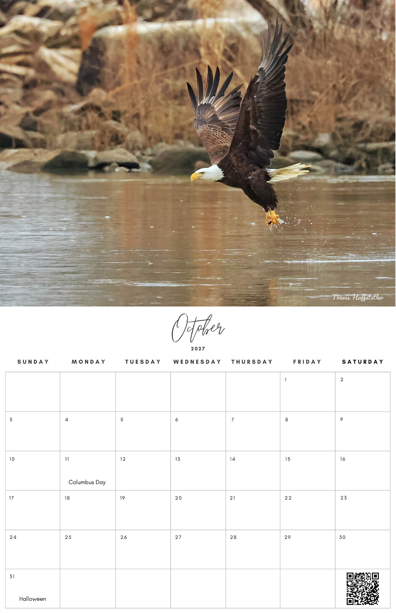 (PRE-SALE) 2027 Bald Eagles Wall Calendar by Travis Huffstetler