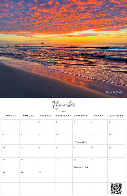 (PRE-SALE) 2027 Coastal Wall Calendar by Travis Huffstetler