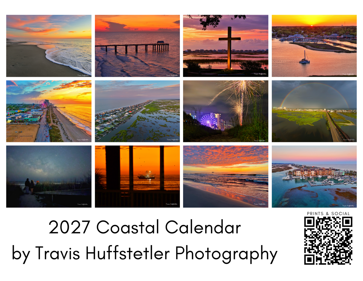 (PRE-SALE) 2027 Coastal Wall Calendar by Travis Huffstetler