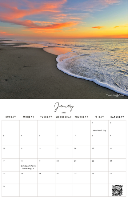 (PRE-SALE) 2027 Coastal Wall Calendar by Travis Huffstetler