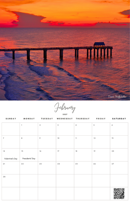 (PRE-SALE) 2027 Coastal Wall Calendar by Travis Huffstetler