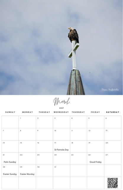 (PRE-SALE) 2027 Bald Eagles Wall Calendar by Travis Huffstetler