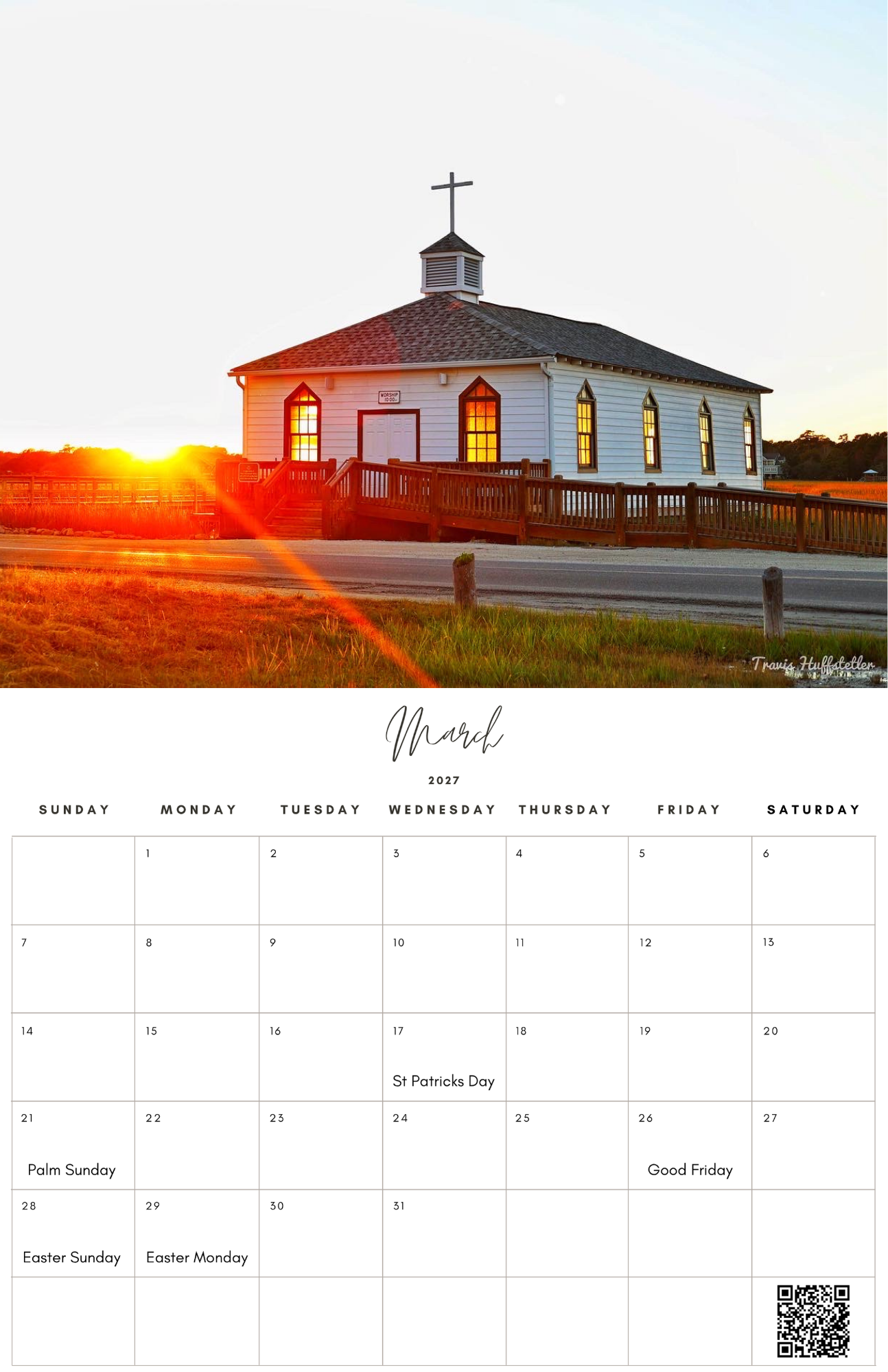 (PRE-SALE) 2027 Pawleys Island Calendar by Travis Huffstetler