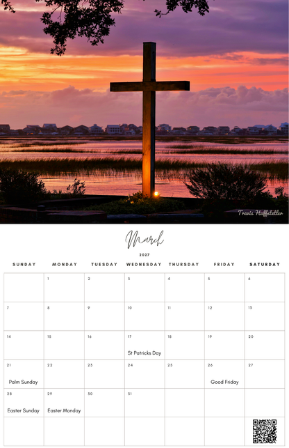(PRE-SALE) 2027 Coastal Wall Calendar by Travis Huffstetler