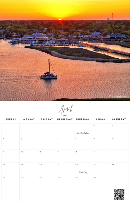 (PRE-SALE) 2027 Coastal Wall Calendar by Travis Huffstetler