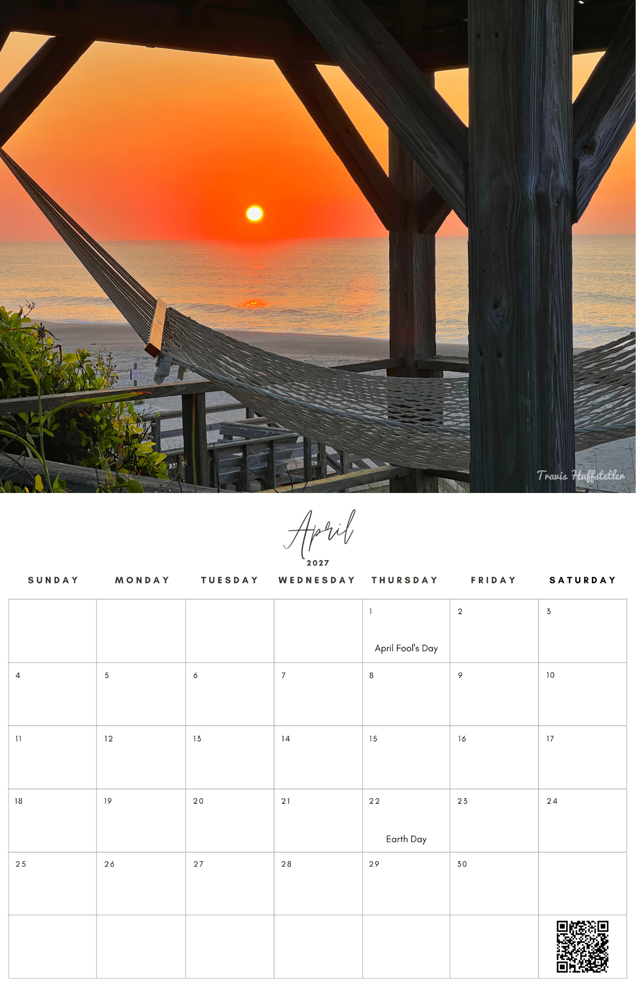 (PRE-SALE) 2027 Pawleys Island Calendar by Travis Huffstetler