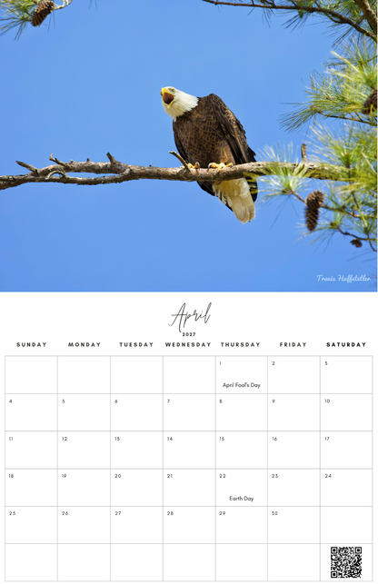 (PRE-SALE) 2027 Bald Eagles Wall Calendar by Travis Huffstetler