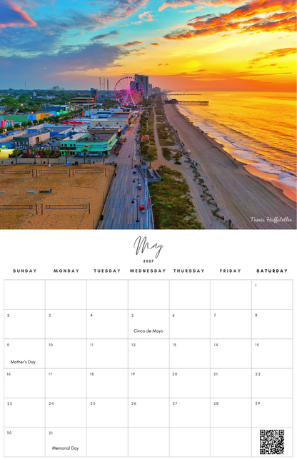 (PRE-SALE) 2027 Coastal Wall Calendar by Travis Huffstetler