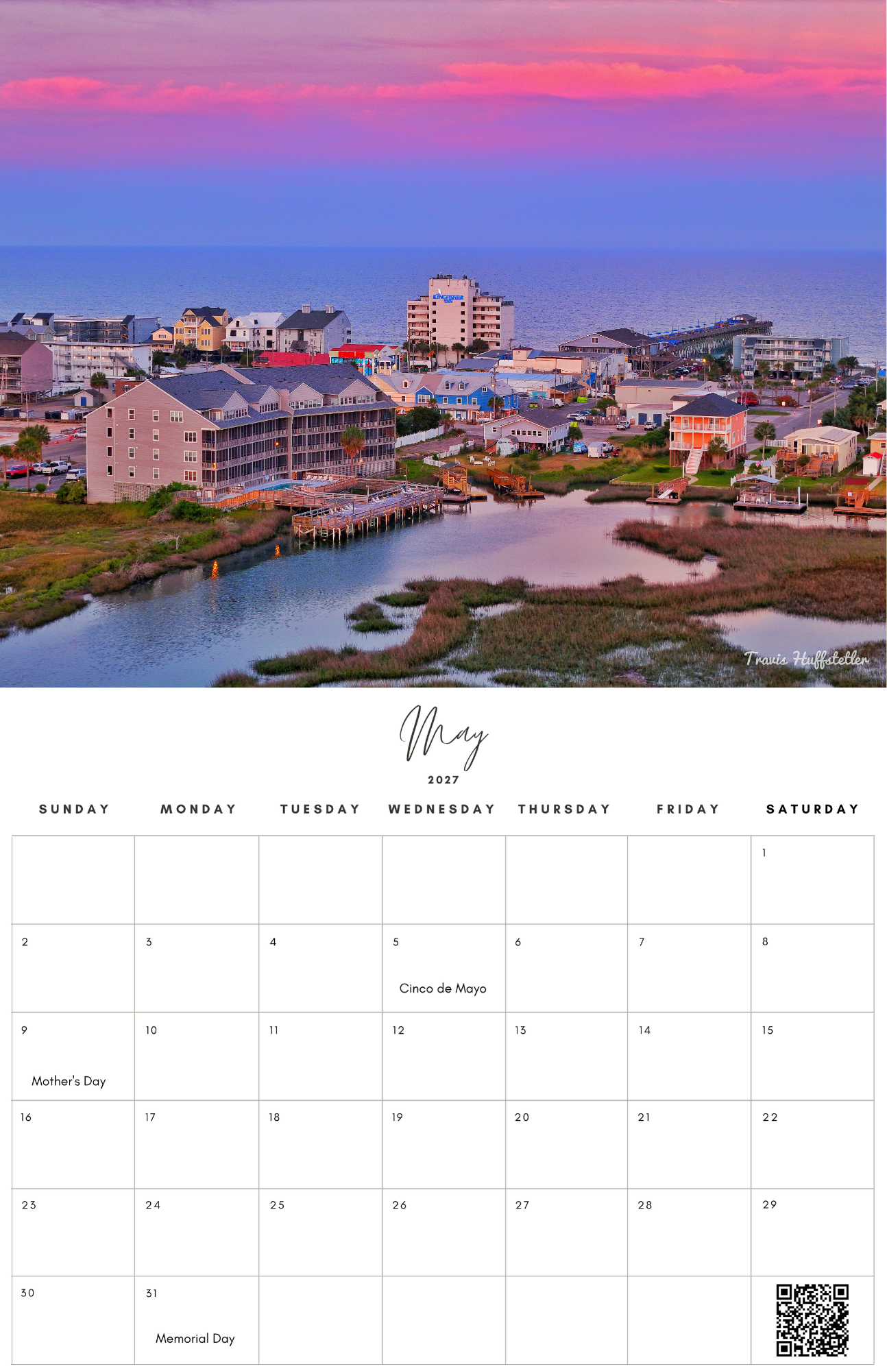 (PRE-SALE) 2027 Murrells Inlet & Garden City Calendar by Travis Huffstetler