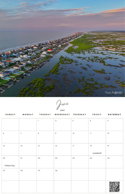 (PRE-SALE) 2027 Coastal Wall Calendar by Travis Huffstetler