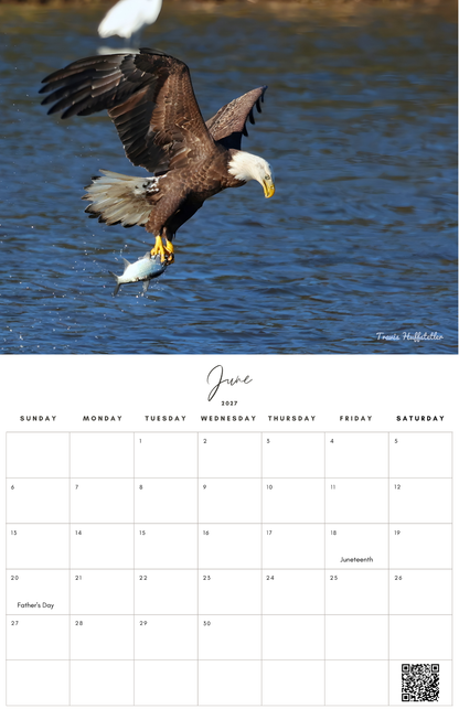 (PRE-SALE) 2027 Bald Eagles Wall Calendar by Travis Huffstetler