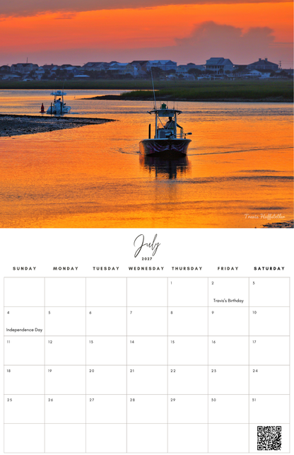 (PRE-SALE) 2027 Murrells Inlet & Garden City Calendar by Travis Huffstetler