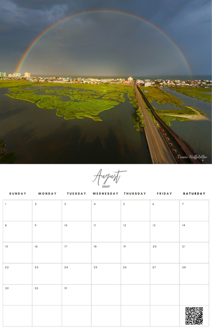 (PRE-SALE) 2027 Coastal Wall Calendar by Travis Huffstetler