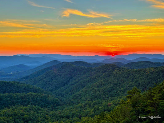Smoky Mountain Fire | 8.5x11 Signed Limited Edition Fine Art Print | #011 American Road Collection